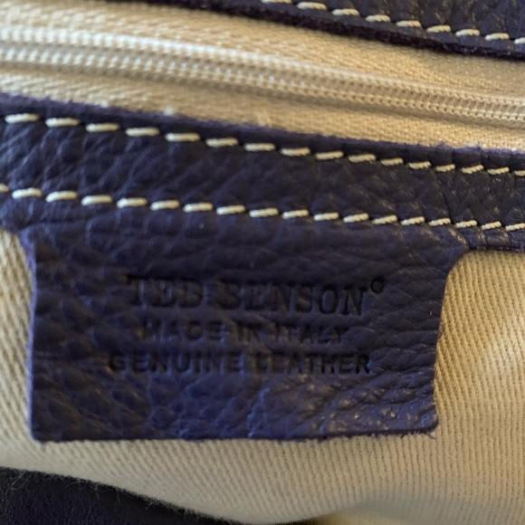 Ted Benson Italian Purple Leather Hobo - Picture 5 of 8